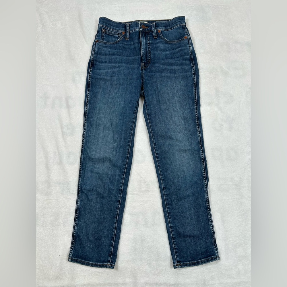 Madewell Stovepipe Jeans Women’s Waist 27 Blue Cropped Straight High Rise